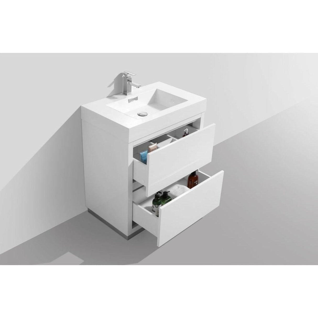 KubeBath Bliss Single Free Standing Modern Bathroom Vanity