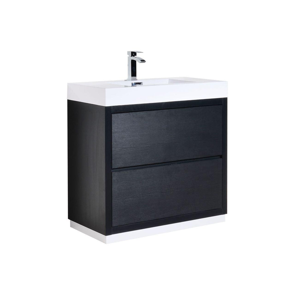 KubeBath Bliss Single Free Standing Modern Bathroom Vanity - Sea & Stone Bath