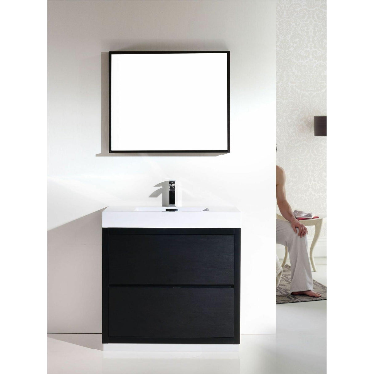 KubeBath Bliss Single Free Standing Modern Bathroom Vanity