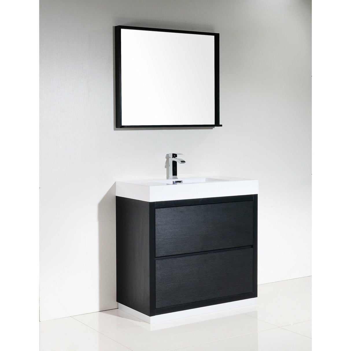 KubeBath Bliss Single Free Standing Modern Bathroom Vanity