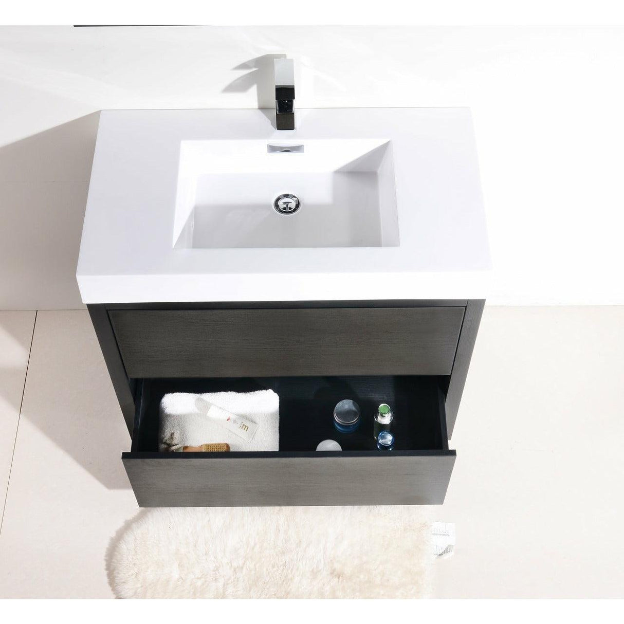 KubeBath Bliss Single Free Standing Modern Bathroom Vanity