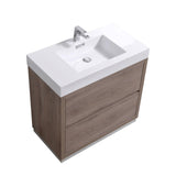 KubeBath Bliss Single Free Standing Modern Bathroom Vanity - Sea & Stone Bath