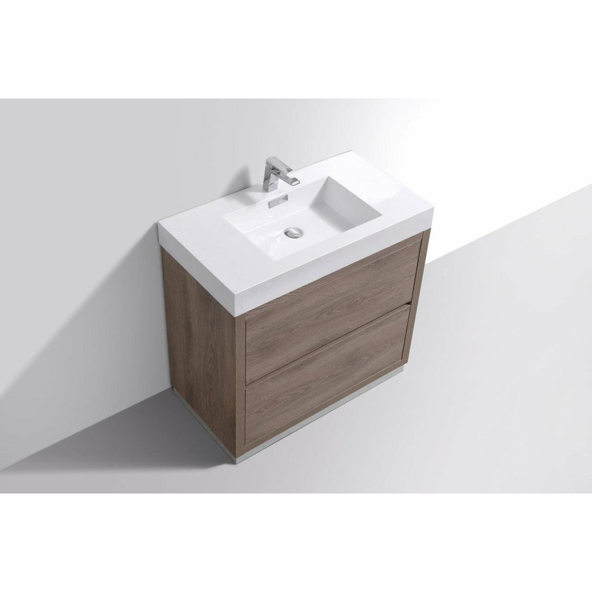 KubeBath Bliss Single Free Standing Modern Bathroom Vanity