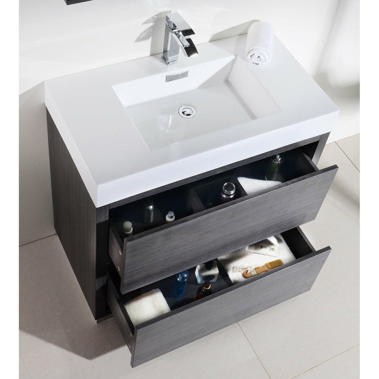 KubeBath Bliss Single Free Standing Modern Bathroom Vanity