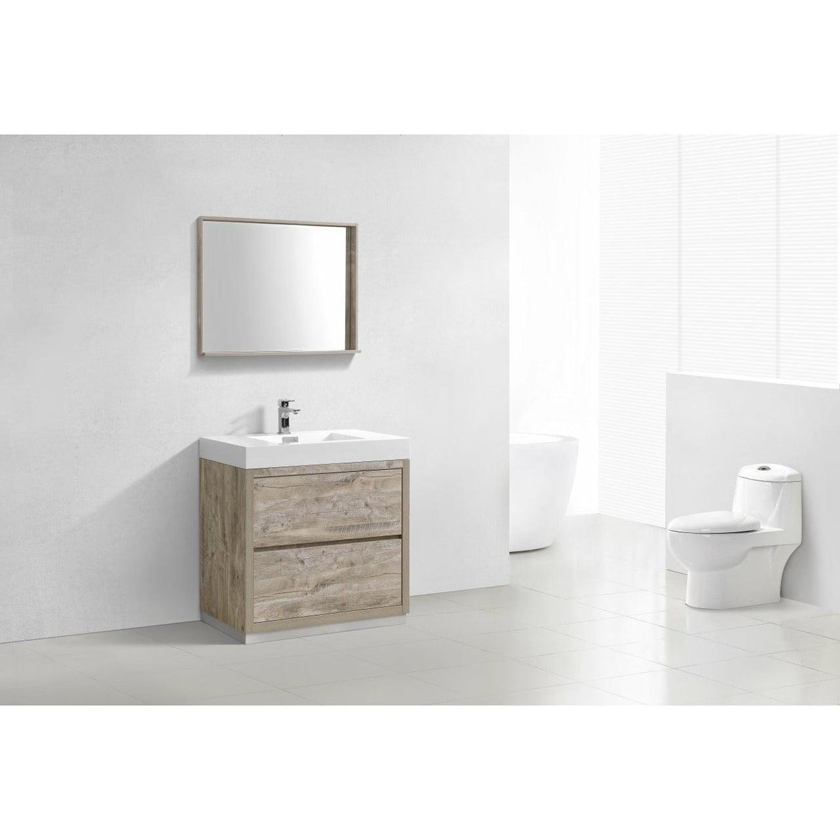 KubeBath Bliss Single Free Standing Modern Bathroom Vanity