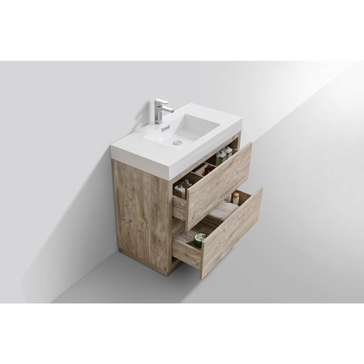 KubeBath Bliss Single Free Standing Modern Bathroom Vanity