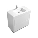 KubeBath Bliss Single Free Standing Modern Bathroom Vanity - Sea & Stone Bath