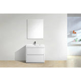 KubeBath Bliss Single Free Standing Modern Bathroom Vanity