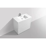 KubeBath Bliss Single Free Standing Modern Bathroom Vanity