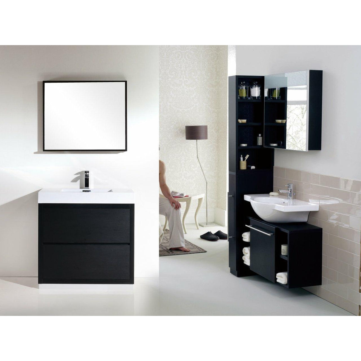 KubeBath Bliss Single Free Standing Modern Bathroom Vanity