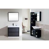 KubeBath Bliss Single Free Standing Modern Bathroom Vanity