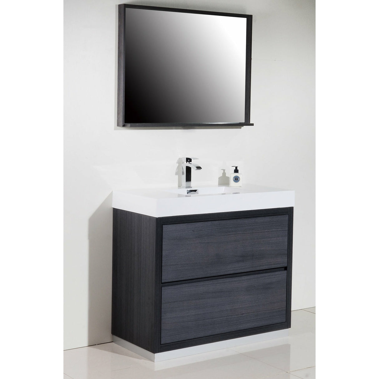 KubeBath Bliss Single Free Standing Modern Bathroom Vanity