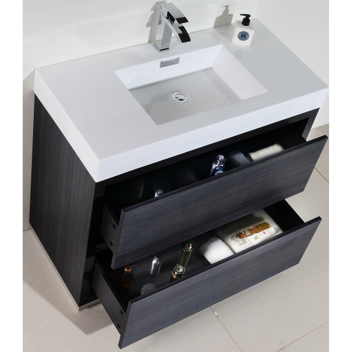 KubeBath Bliss Single Free Standing Modern Bathroom Vanity