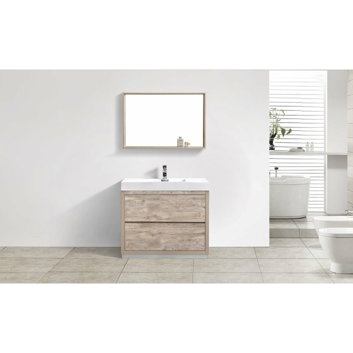 KubeBath Bliss Single Free Standing Modern Bathroom Vanity