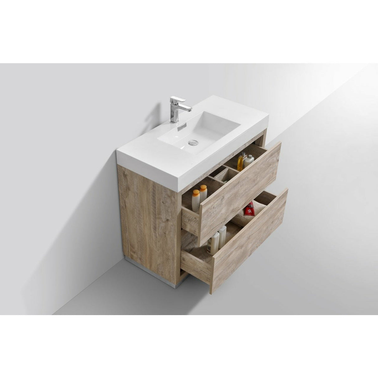 KubeBath Bliss Single Free Standing Modern Bathroom Vanity