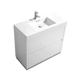 KubeBath Bliss Single Free Standing Modern Bathroom Vanity - Sea & Stone Bath