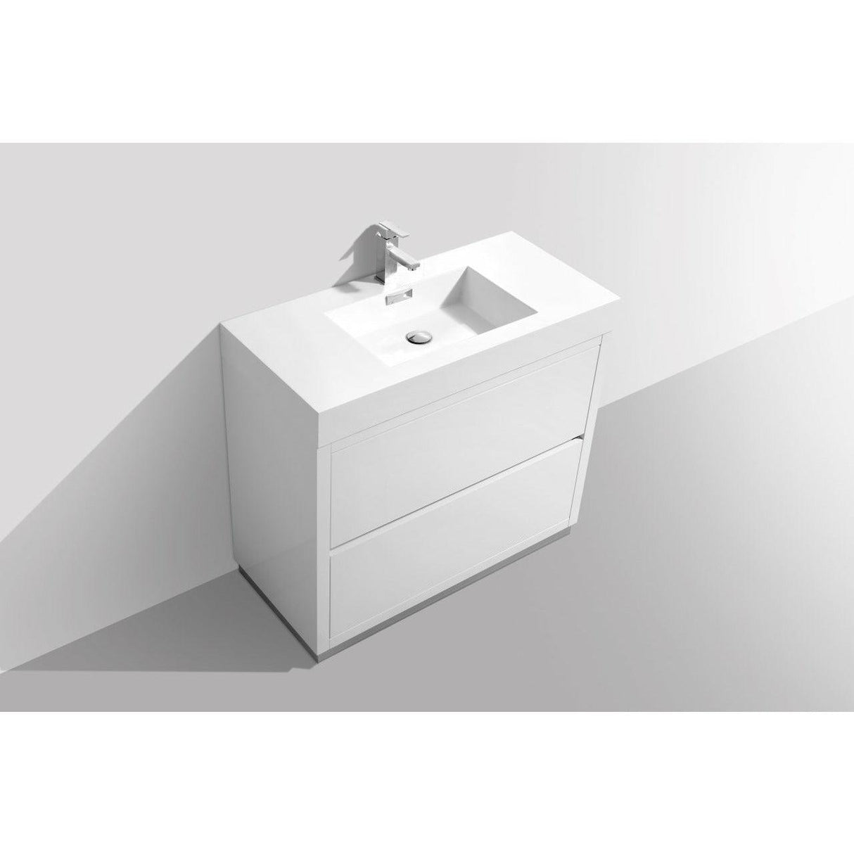 KubeBath Bliss Single Free Standing Modern Bathroom Vanity