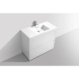 KubeBath Bliss Single Free Standing Modern Bathroom Vanity