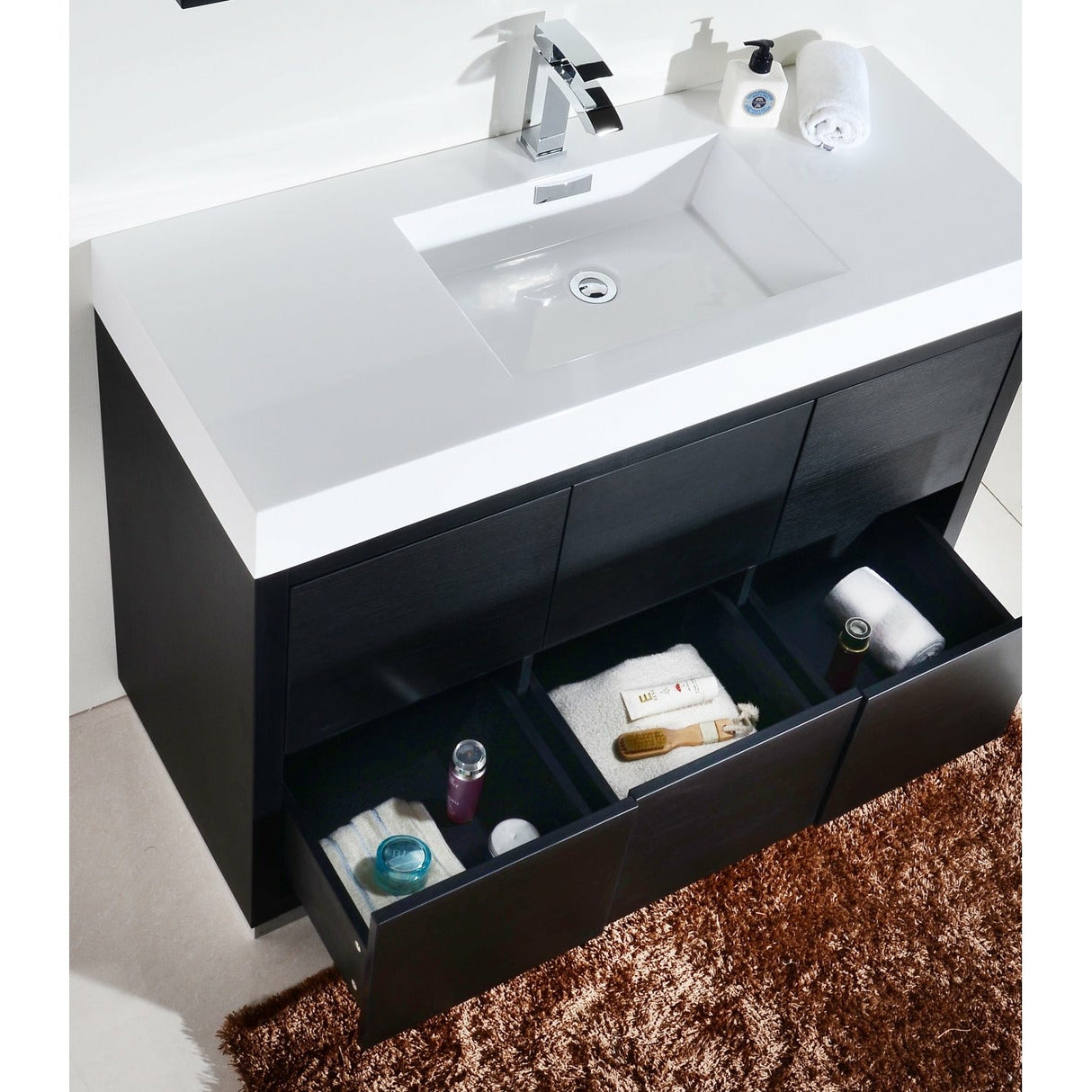 KubeBath Bliss Single Free Standing Modern Bathroom Vanity