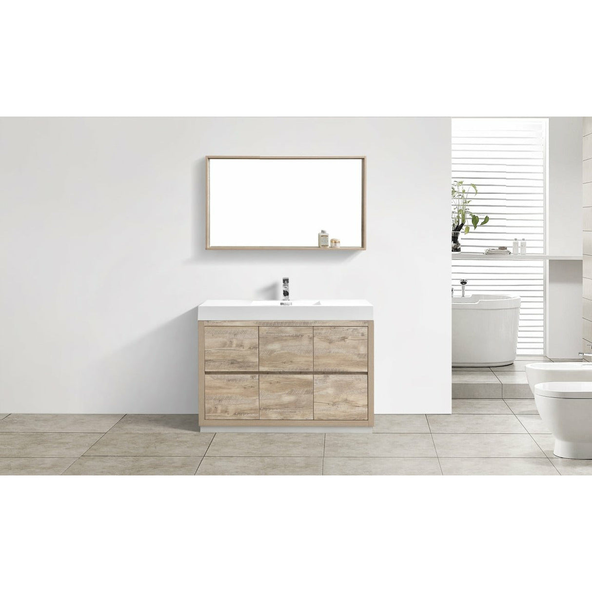 KubeBath Bliss Single Free Standing Modern Bathroom Vanity