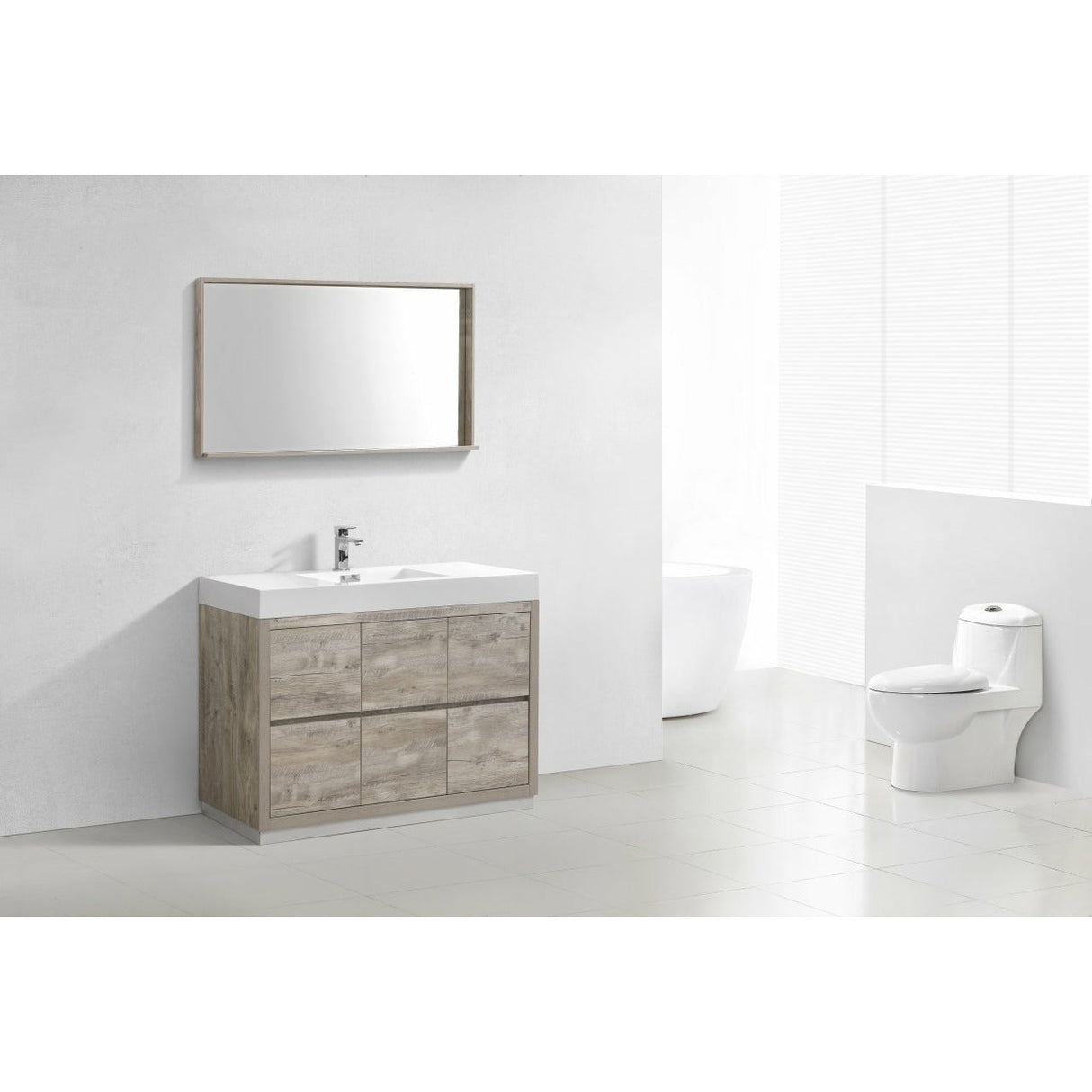 KubeBath Bliss Single Free Standing Modern Bathroom Vanity