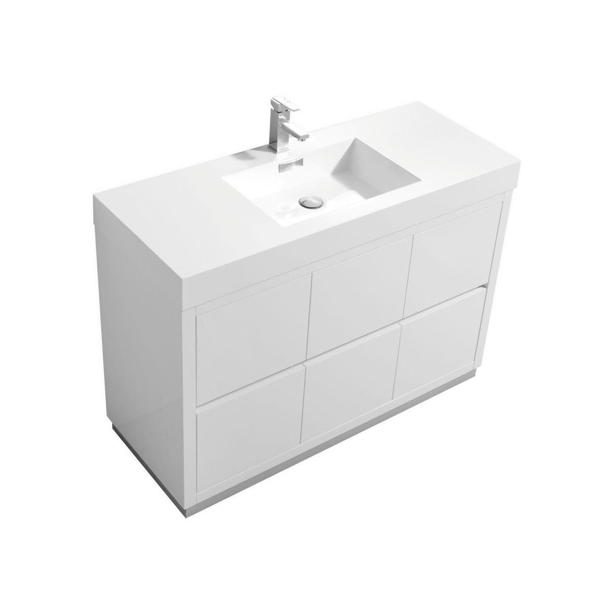 KubeBath Bliss Single Free Standing Modern Bathroom Vanity