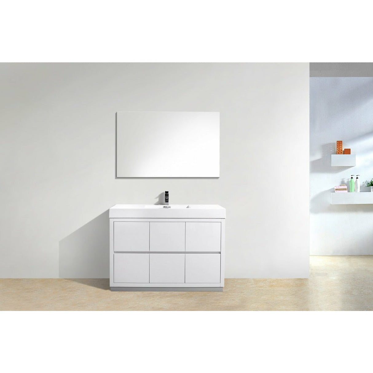 KubeBath Bliss Single Free Standing Modern Bathroom Vanity