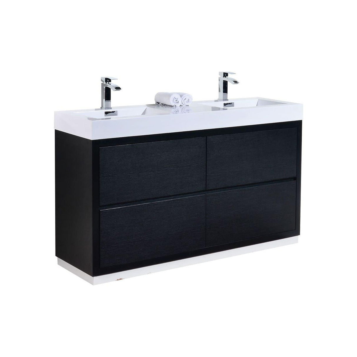 KubeBath Bliss Double Free Standing Modern Bathroom Vanity - Sea & Stone Bath