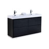 KubeBath Bliss Double Free Standing Modern Bathroom Vanity - Sea & Stone Bath