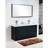 KubeBath Bliss Double Free Standing Modern Bathroom Vanity