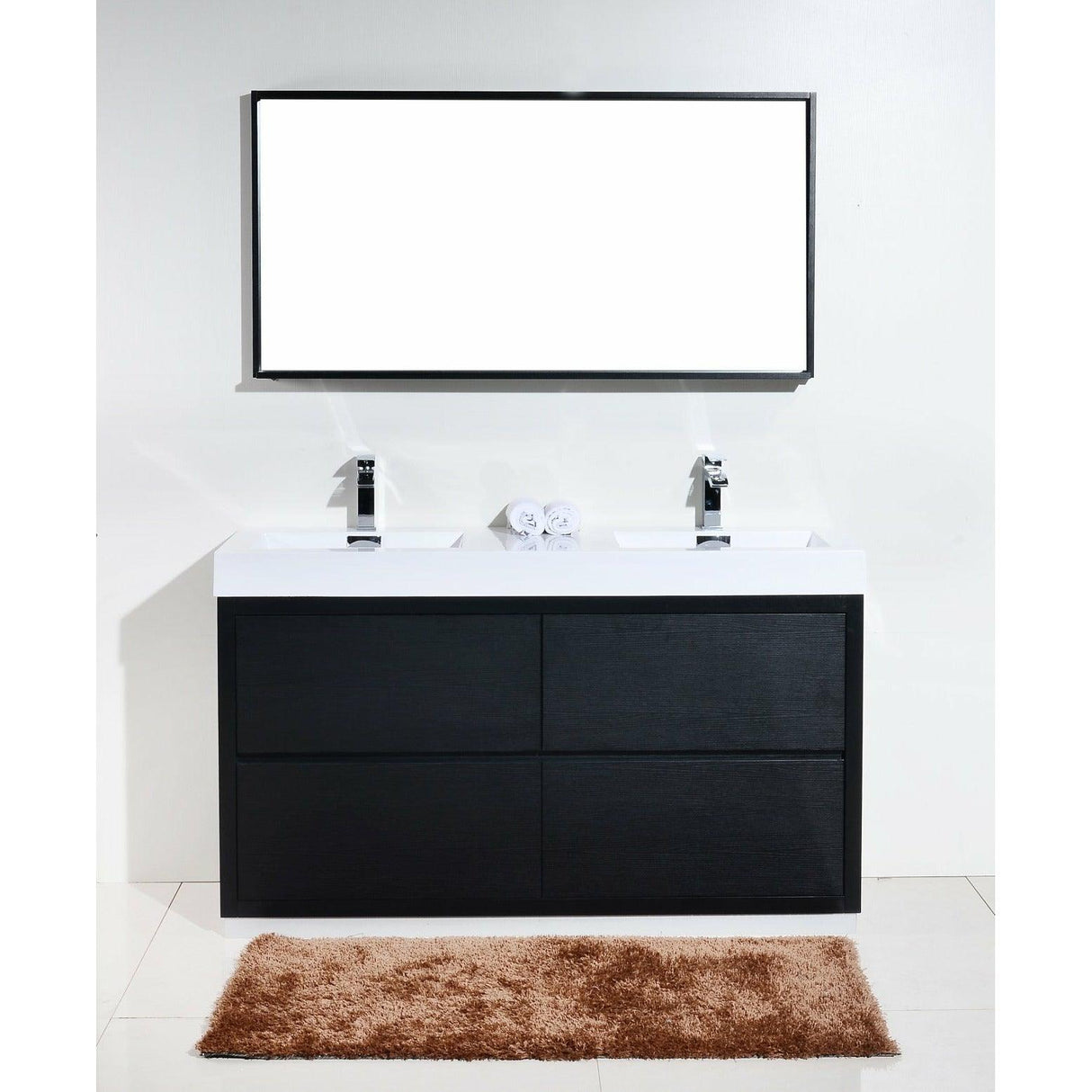 KubeBath Bliss Double Free Standing Modern Bathroom Vanity