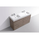 KubeBath Bliss Double Free Standing Modern Bathroom Vanity