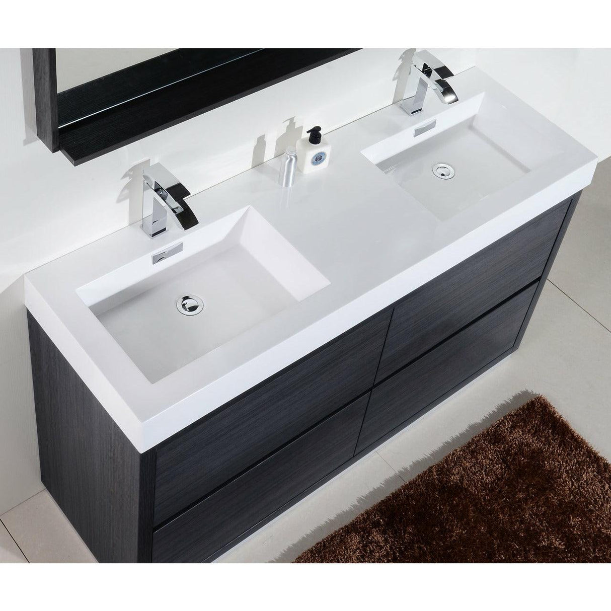 KubeBath Bliss Double Free Standing Modern Bathroom Vanity