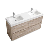 KubeBath Bliss Double Free Standing Modern Bathroom Vanity