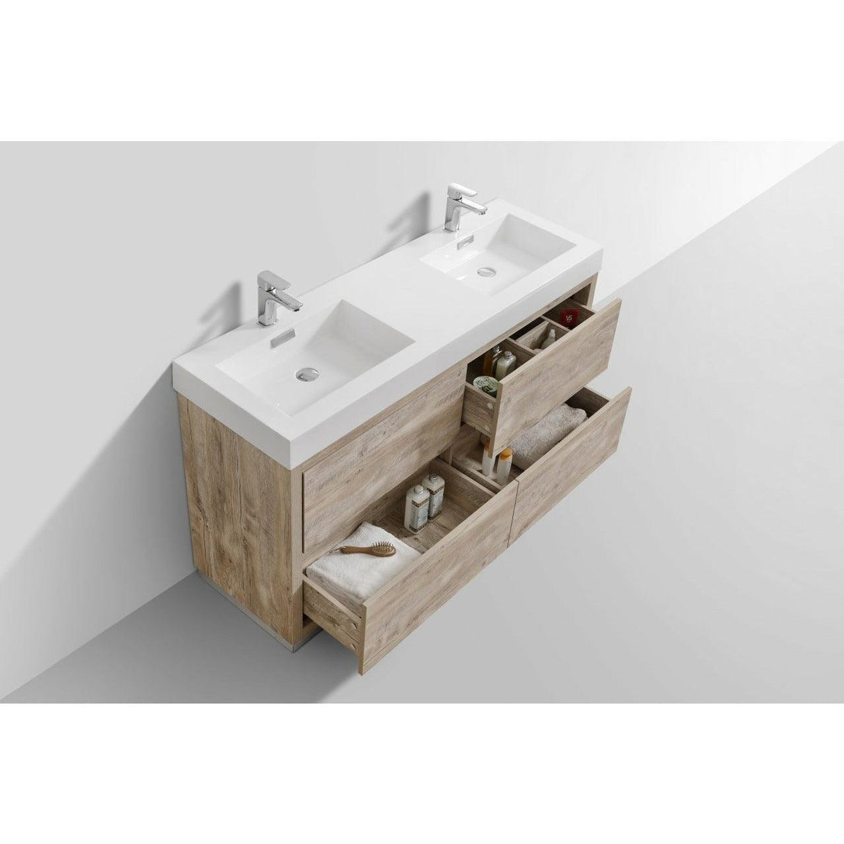 KubeBath Bliss Double Free Standing Modern Bathroom Vanity