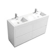 KubeBath Bliss Double Free Standing Modern Bathroom Vanity - Sea & Stone Bath