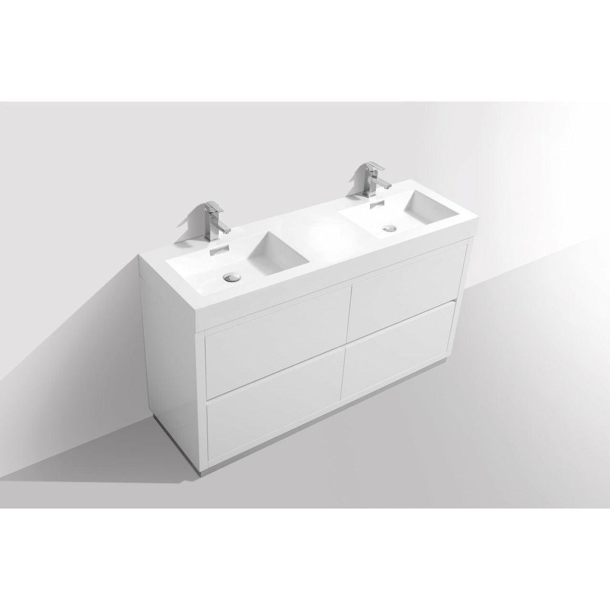 KubeBath Bliss Double Free Standing Modern Bathroom Vanity