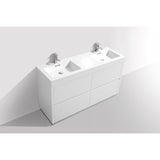 KubeBath Bliss Double Free Standing Modern Bathroom Vanity