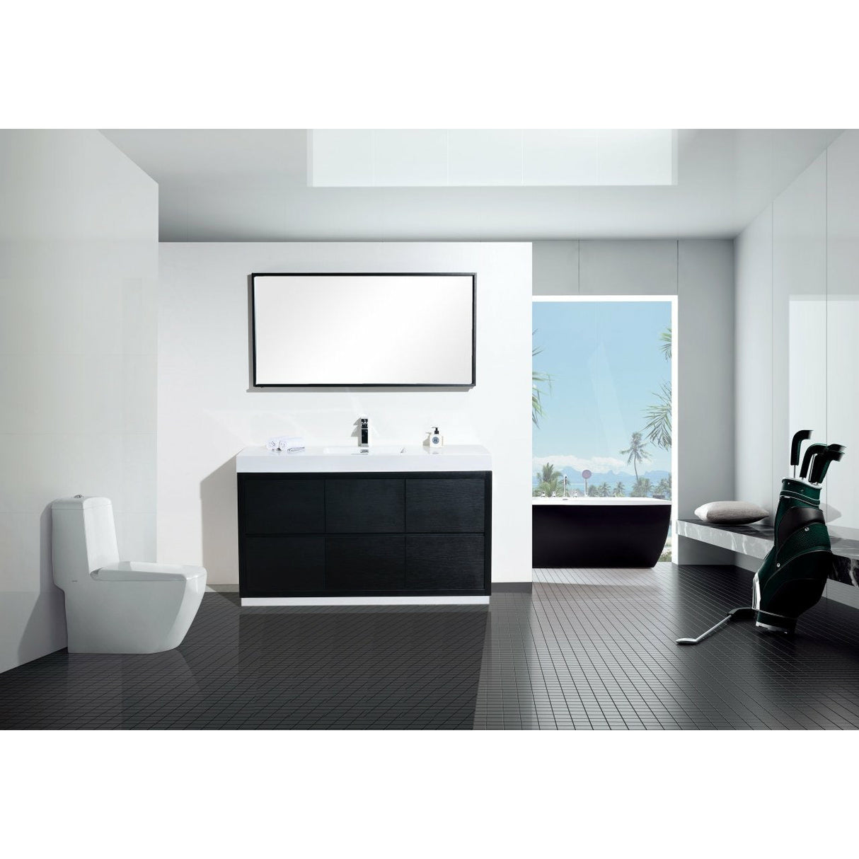 KubeBath Bliss Single Free Standing Modern Bathroom Vanity