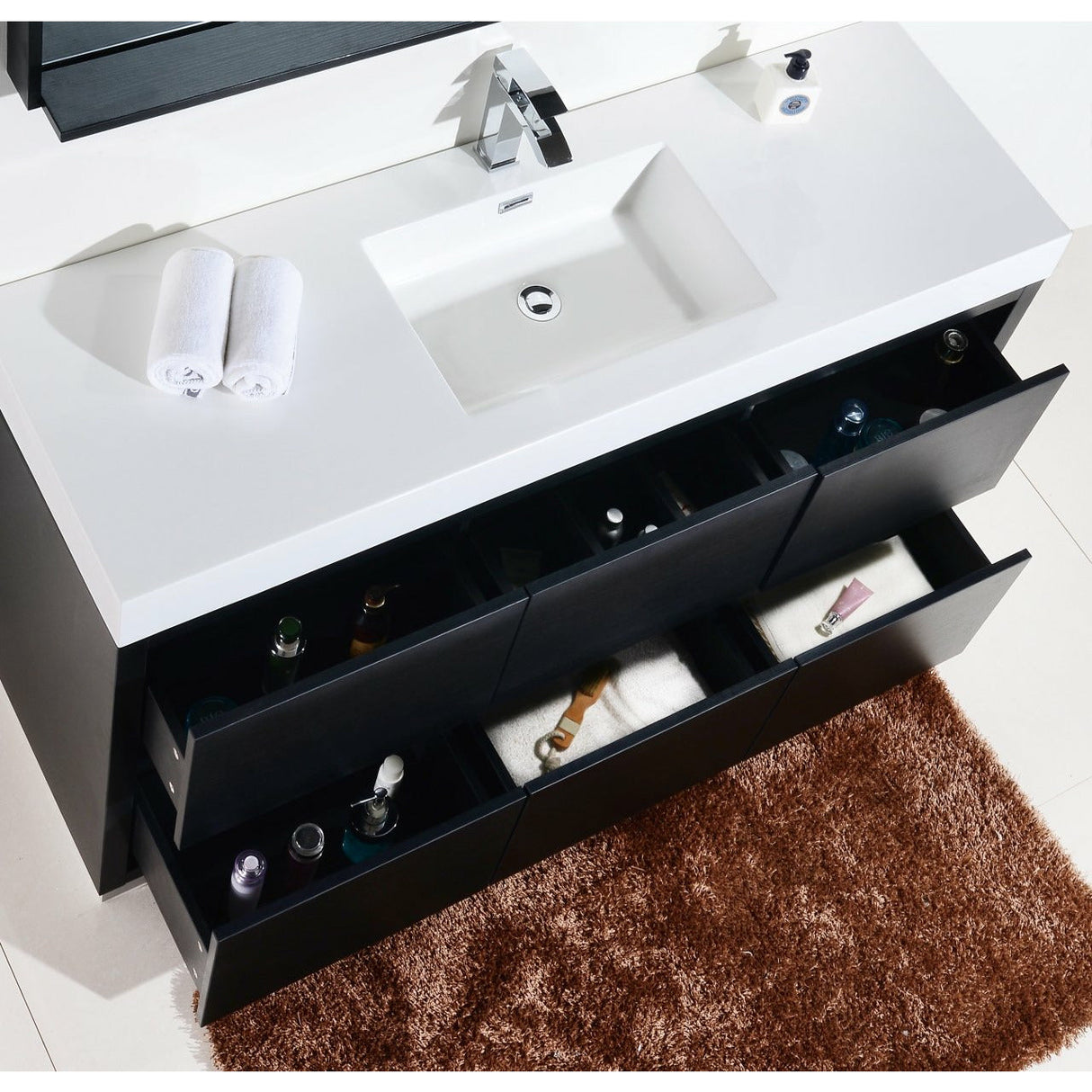 KubeBath Bliss Single Free Standing Modern Bathroom Vanity