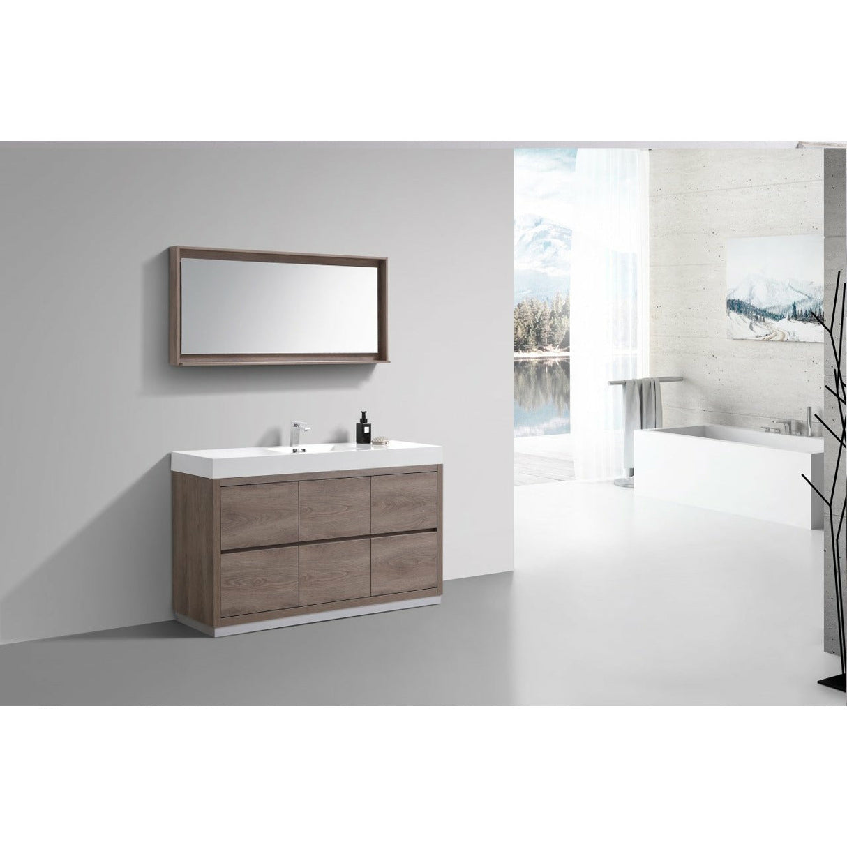 KubeBath Bliss Single Free Standing Modern Bathroom Vanity