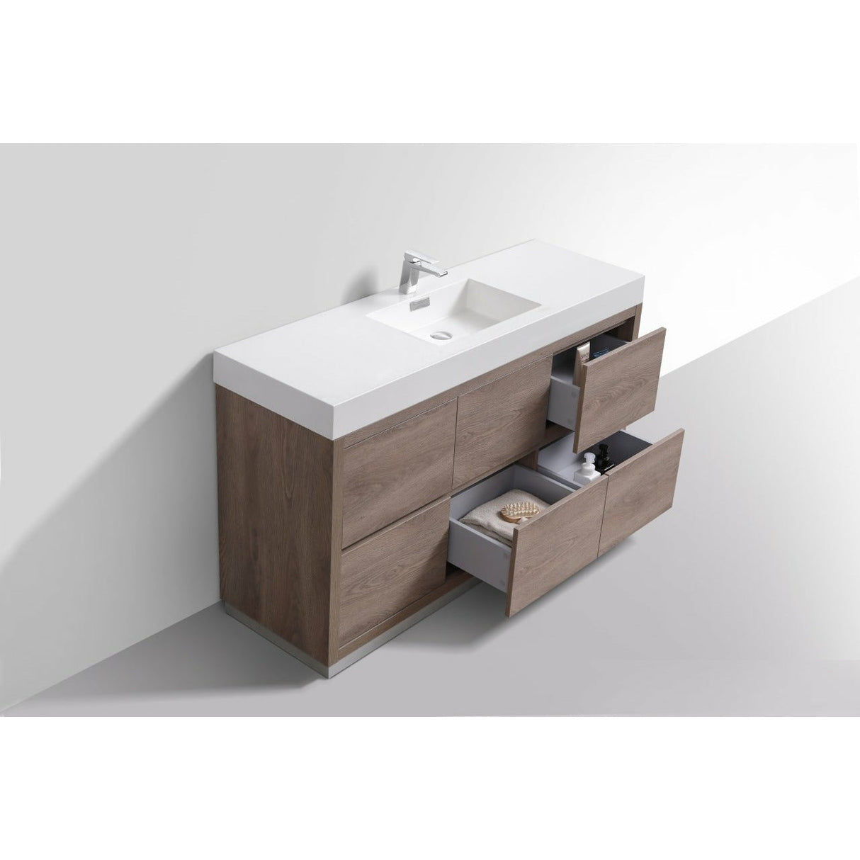 KubeBath Bliss Single Free Standing Modern Bathroom Vanity