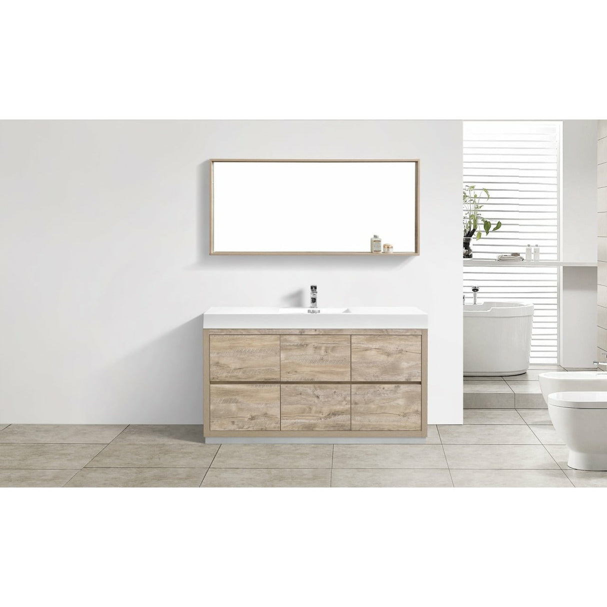 KubeBath Bliss Single Free Standing Modern Bathroom Vanity