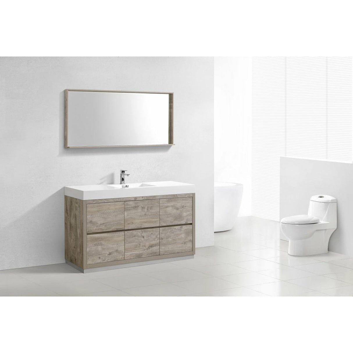 KubeBath Bliss Single Free Standing Modern Bathroom Vanity