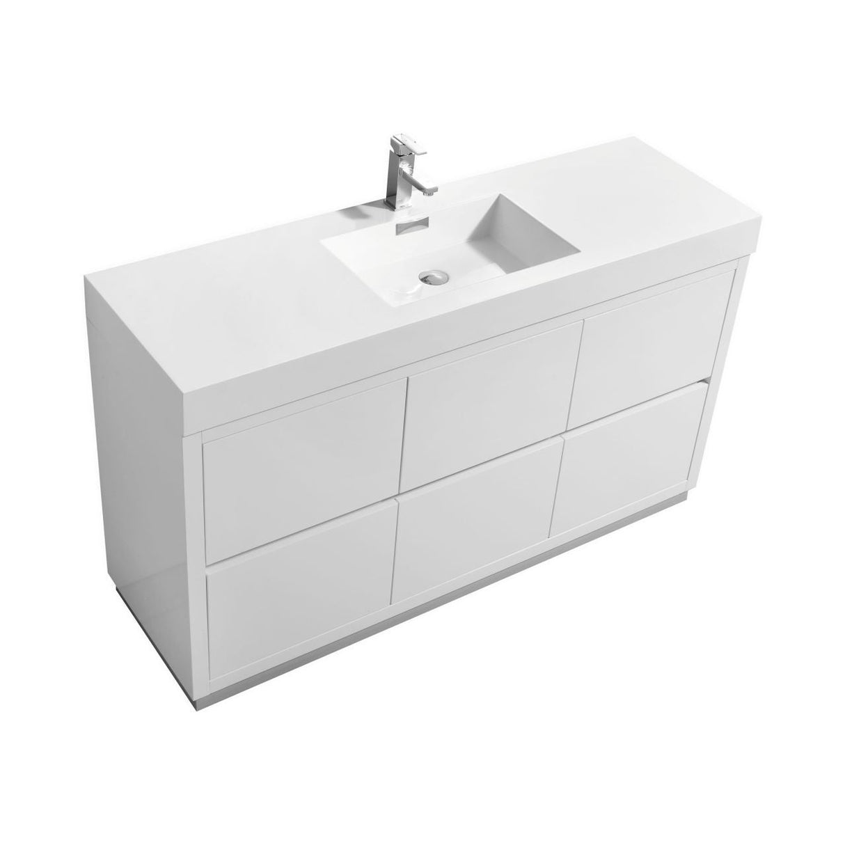 KubeBath Bliss Single Free Standing Modern Bathroom Vanity