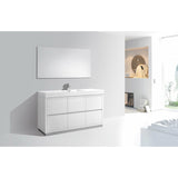 KubeBath Bliss Single Free Standing Modern Bathroom Vanity