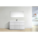 KubeBath Bliss Single Free Standing Modern Bathroom Vanity