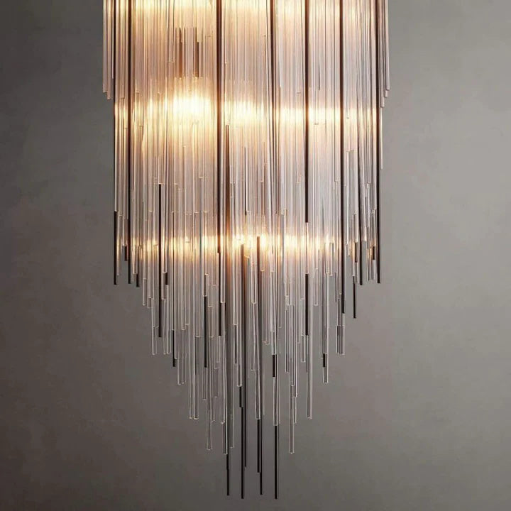 Bronwem Blown Glass Square Chandelier 30'', Luxury Chandelier Lighting