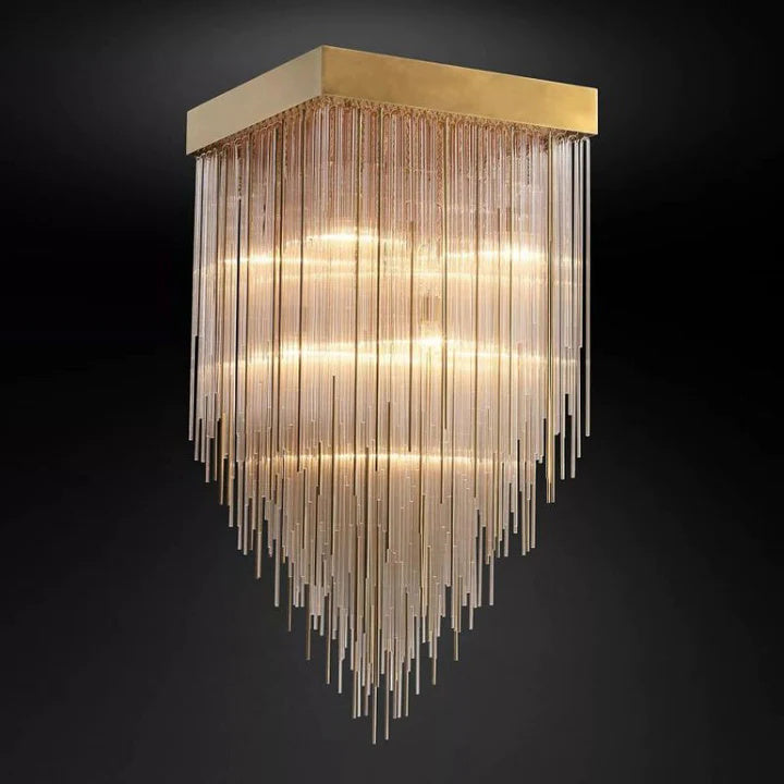 Bronwem Blown Glass Square Chandelier 30'', Luxury Chandelier Lighting