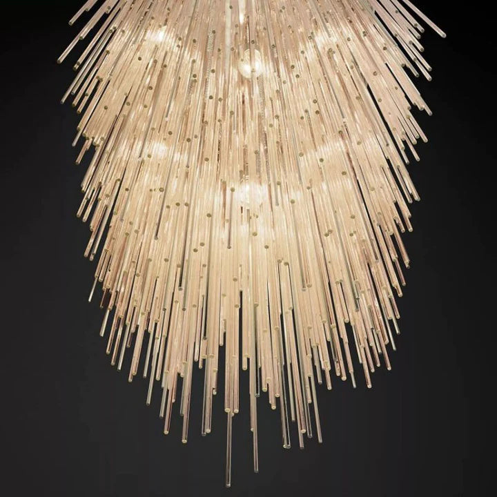 Bronwem Blown Glass Square Chandelier 30'', Luxury Chandelier Lighting